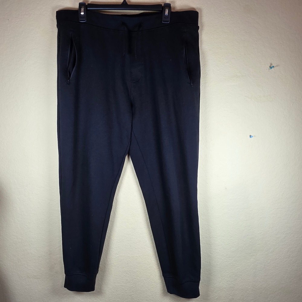 J.Crew Authentic Fleece Tapered Joggers sweatpants XL Drawstring Zip Pockets
